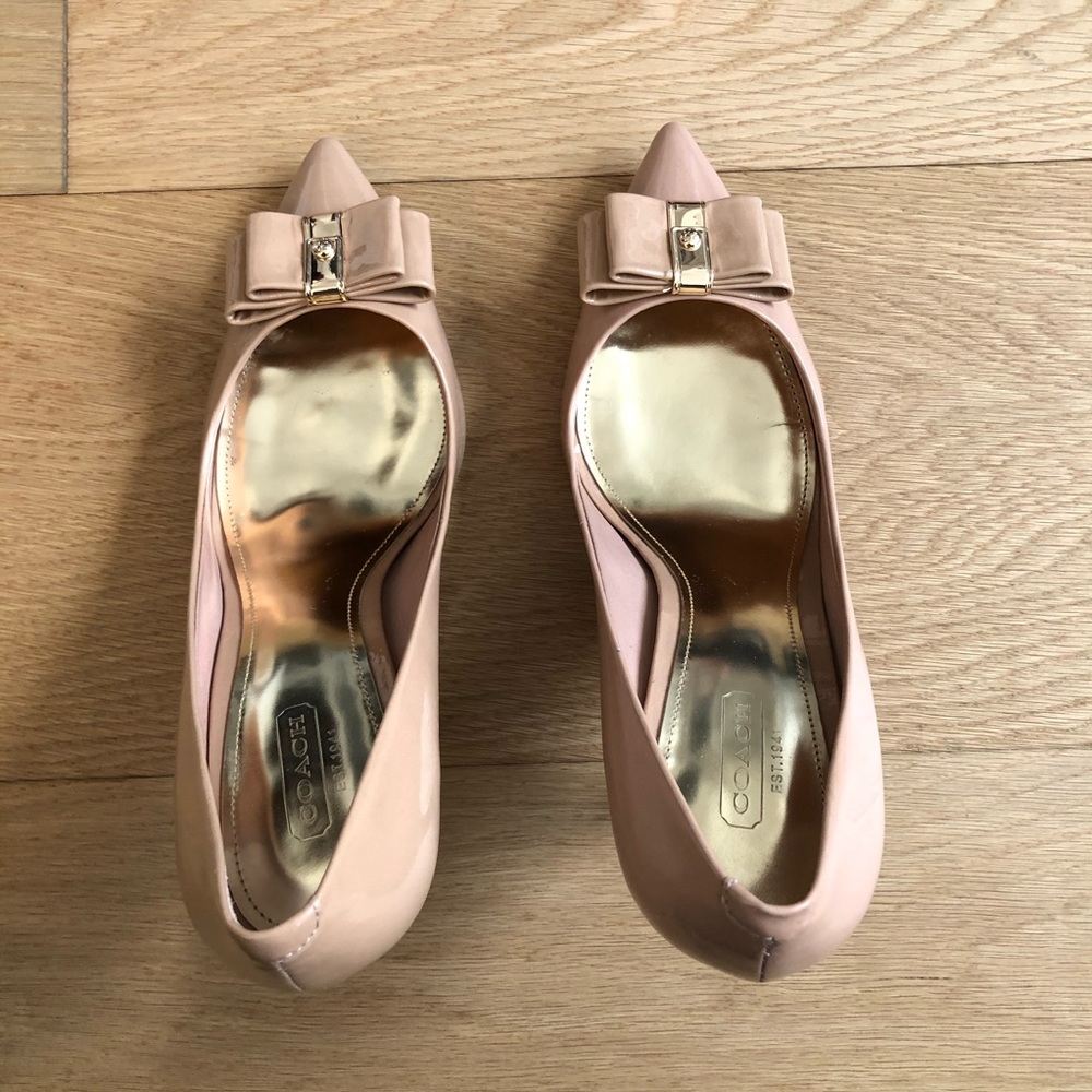 Coach Landrie Patent Leather Pointy Toe Heel